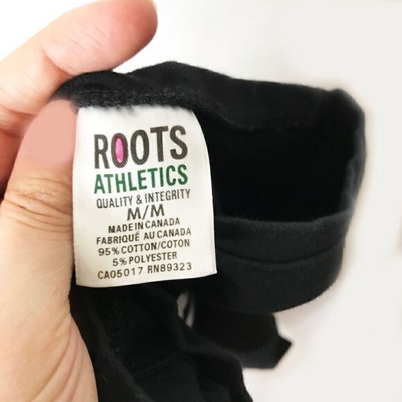 Black stretch roots canada tee shirt 💚 - Picture 5 of 7